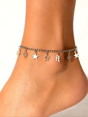 Minimalist Jewelry 14 kt White Gold Plated Dainty Anklet Foot Bracelet
